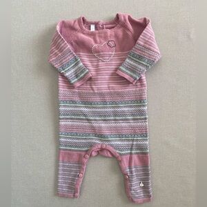Souris Mini Stripe Knit Jumpsuit 6 Months